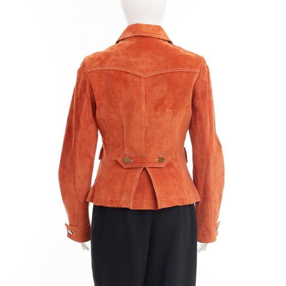 Danier orange suede leather jacket / XS - Picture 5 of 8
